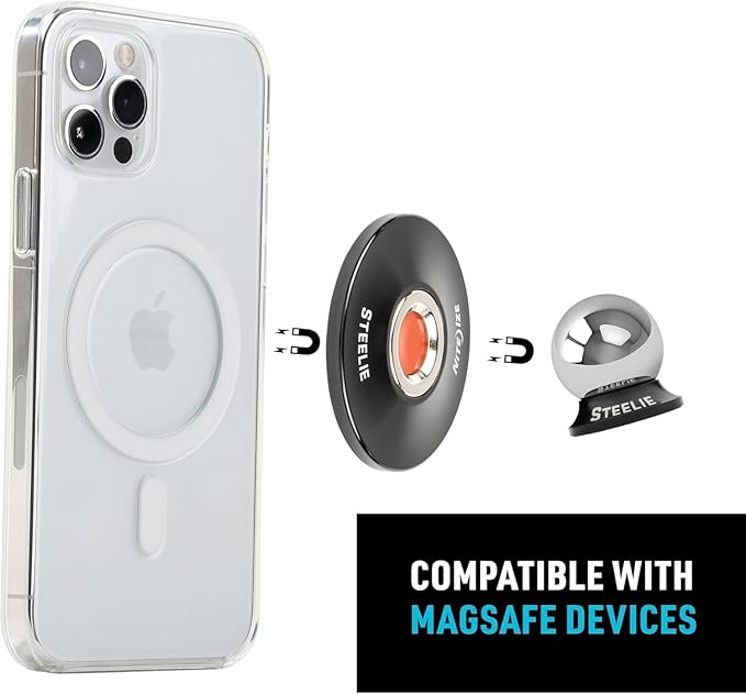 Upgraded Universal Orbiter Plus Dash Mount - Magnetic Phone Mount for Car Dashboards - Car Dashboard & Cell Phone Accessories - for All Models of iPhones & Samsung
