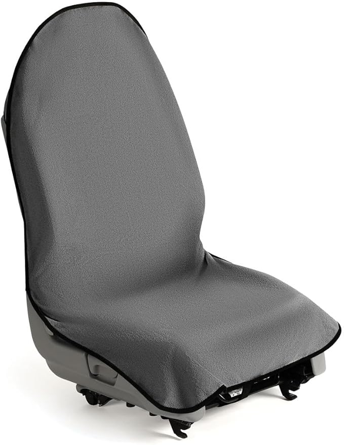 lebogner Waterproof Sweating Car Seat Cover for Post Gym Workout, Running, Swimming, Beach and Hiking, Universal Fit Anti-Slip Bucket Seat Protector for Cars, SUVs and Trucks, Machine Washable, Grey
