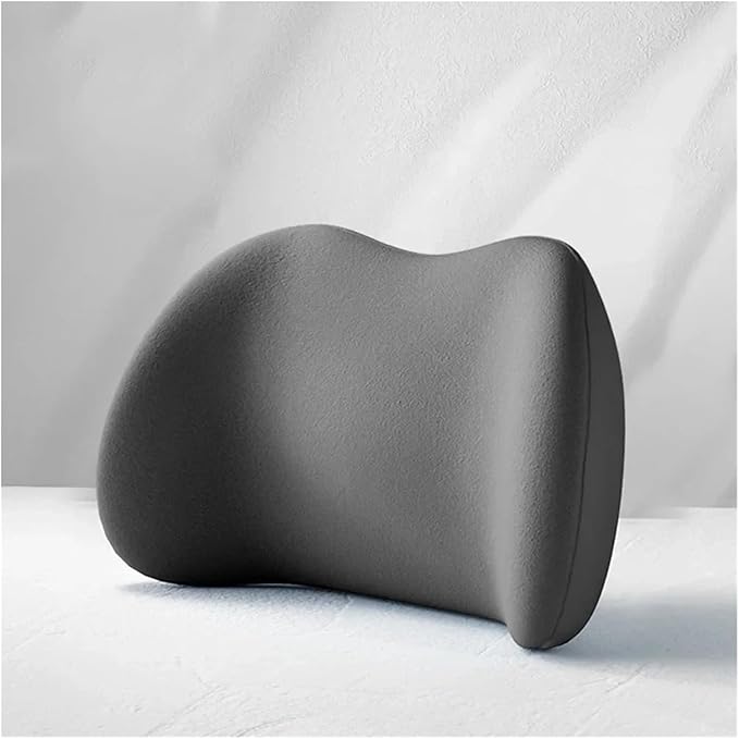 Memory Foam Car Neck Pillow & Waist Cushion - Soft fit for Seat Headrest & Lumbar Support for Comfort(Hb-Black Headrest1PC)