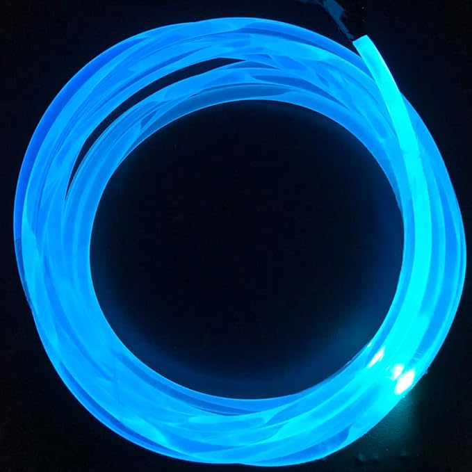 Super Bright LED Optic Fiber Glow Strip, MMA 10ft Plastic Optical Transparent Light Guide Material (0.12in)