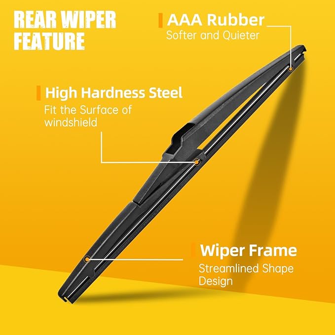 MIKKUPPA 26"+16"+12" Windshield Wiper Blades Replacement for 2019-2022 Toyota RAV4, Front & Rear Wiper Blades Set, Durable Stable Quiet All Season (Pack of 3)