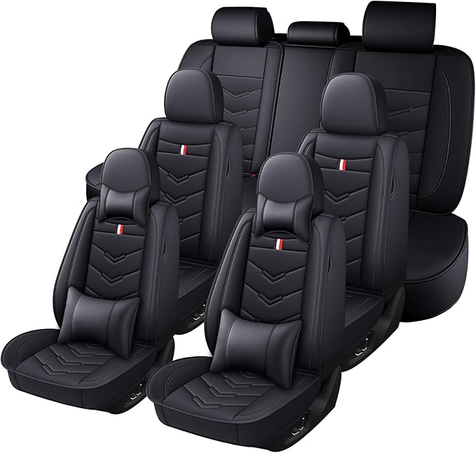 Car Seat Cover 7 Seats for Hyundai Palisade 2020-2025, Durable Wear Resistant Waterproof Sport Seat Cover, Breathable No Odor Premium Leather Vehicle Seat Covers.(Luxury,Black)
