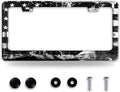 American Flag Eagle Mountains License Plate Frame Funny License Plate Holder Stainless Steel Accessories Cars Decor with 2 Holes Screws Fits Standard Us Ca Vehicles License Plate Frames 12.2 X 6 Inch