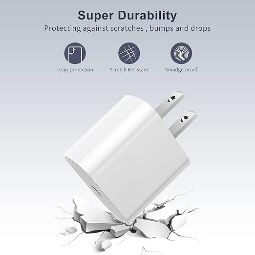 iPhone Charger Fast Charging Block,[MFi Certified] Wall Charger Plug and 6ft USB C to Lightning Cable Cord, Type C Power Adapter Cube Brick Box for iPhone 14 Pro Max/14/13 Pro/12 Mini/12/11/iPad