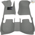 KaiLaiCarCustom Automotive Car Floor Mats for 99.99% Sedan SUV Sports Car Men Women Protection Full Coverage Pads Anti-Slip Leather Floor Lining (Grey Mat Beige Line, A - Diamond)
