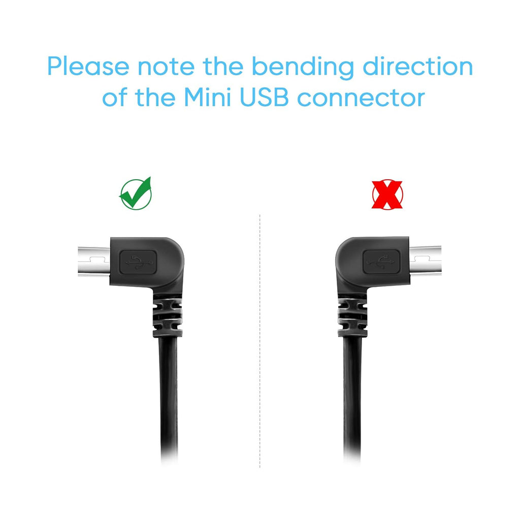 GPS Charger Cable,Mini USB 6.6ft Universal GPS Charging Cord with Voltage Regulator Module 90 Degree Angle Mini USB Power Wire for Garmin GPS Navigator Drive 51 65 Nuvi 50lm 2555lmt 2595lmt 40lm 1300