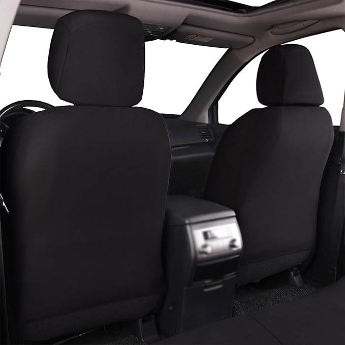 Flying Banner Car Seat Covers Full Set Front Seats and Rear Bench Polyester car seat Protectors Black Gray Purple airbag Compatible Rear Bench Split (Black Blue)