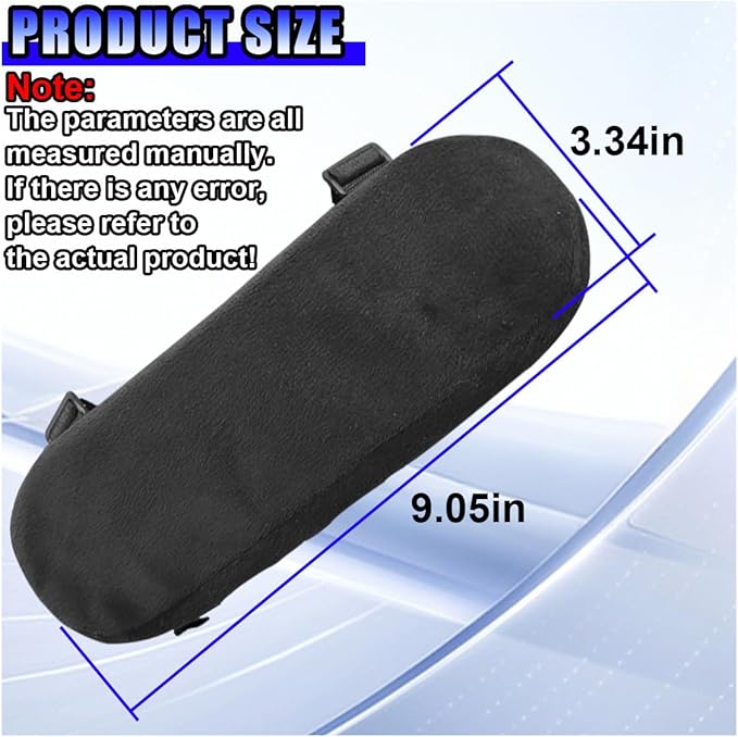 2PCS Car Elbow Pad Arm Rest Cover, Soft Armrest Cushion Pad for Arm Comfortable Support, Anti-Scratch Auto Armrest Pillow Protector, Universal Car Interior Accessory for Most Vehicles (Black)