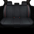 Leatherette Car Back Seat Covers, Universal Fit for Most Cars, SUV, Sedans and Pick-up Trucks, Black/Red