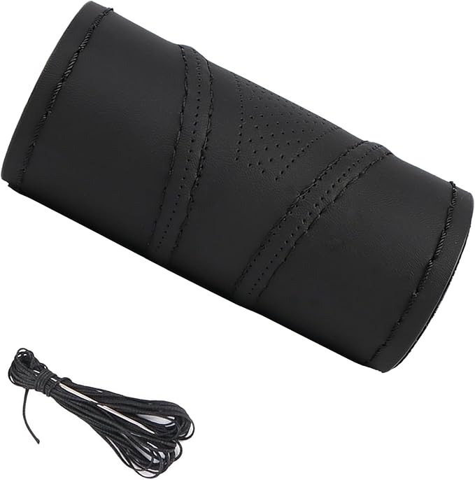 17.7 Inch XX-Large Van Car Steering Wheel Cover Durable Black Artificial Leather for Renault Trucks Kenworth