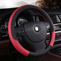 Pahajim Car Steering Wheel Cover for Women Men Universal PU Leather Steering Wheel Accessories Anti Skid 14.5-15 Inch (37-38cm) Forro Volante Carro (Red)
