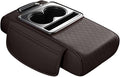 Car Center Console Pad Armrest Cushion Pad Anti Slip Car Decoration with Cup Holder Tissue Box Slot for Car SUV, Style F