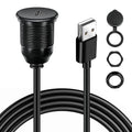 Single Port USB A 2.0 Male to Type C 2.0 Female Extension Cable,Flush Mount Waterproof Panel Cable for Car,Truck,Boat,Motorcycle Dashboard 3.3ft