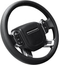 SEG Direct Car Steering Wheel Cover for F-150 Tundra Range Rover Large Size 15.5-16 inch (39.5-41cm) Black Breathable Microfiber Leather