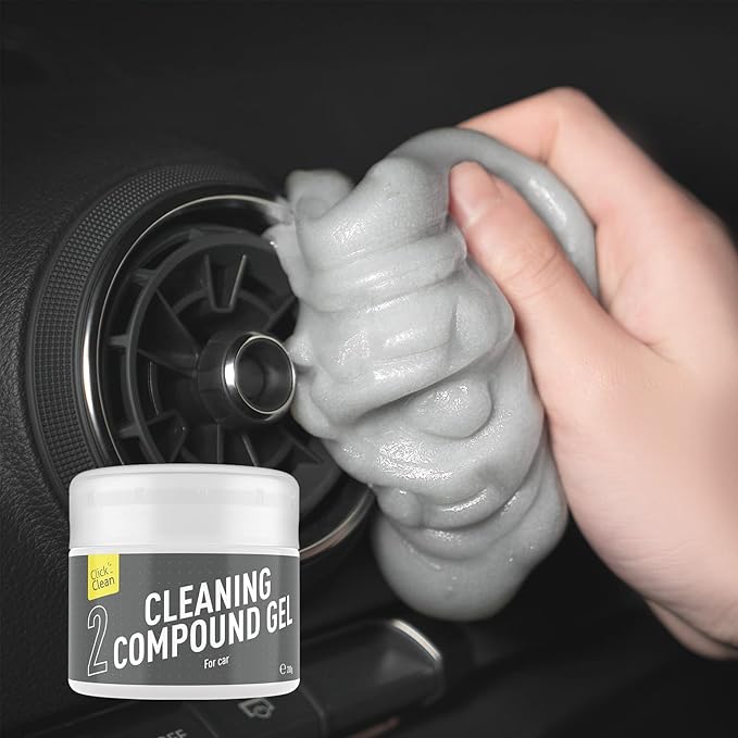CLICK CLEAN Cleaning Kit, 1 x Cleaning Gel for Car Interior and Keyboard, 1 X Screen Cleaner for All Phones, Laptop and Tablet Screens