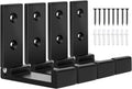 OHIYO Folding Coat Hooks 4pcs Foldable Hook Wall Mounted for Hanging Coat, Jacket, Towel Heavy Duty Wall Hooks Aluminum Alloy Fold up Hooks Headphones Holder Bearing Load 33lb (Black)