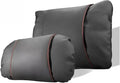 1/2PCS PU Leather Car Neck Pillow & Lumbar Support Cushion, Breathable Universal Seat Headrest Waist Pad, Soft Support Cushion for Daily Driving and Travel(B Style)