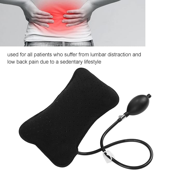 Inflatable Lumbar Support Pillow, Travel Pillow for car, Back Support Pillow Memory Foam Lower Cushion for Sleeping, Portable Lumbar Support Pillow for Back Pain or Waist Support Car Office Chair