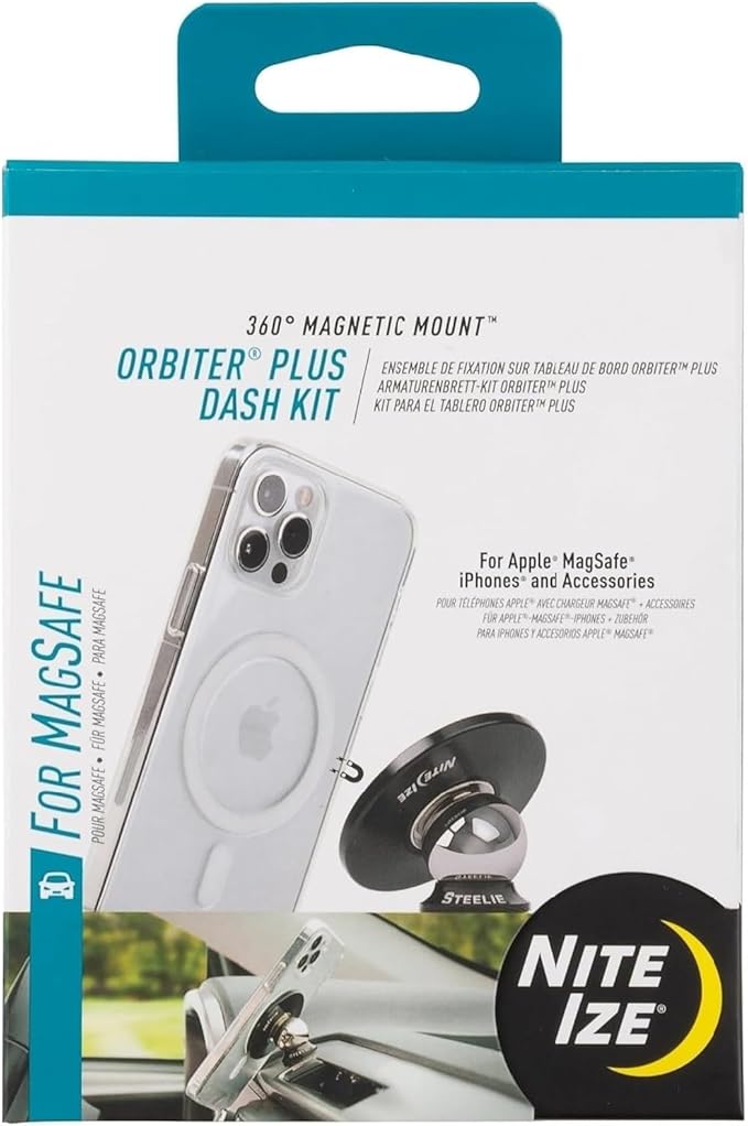 Upgraded Universal Orbiter Plus Dash Mount - Magnetic Phone Mount for Car Dashboards - Car Dashboard & Cell Phone Accessories - for All Models of iPhones & Samsung