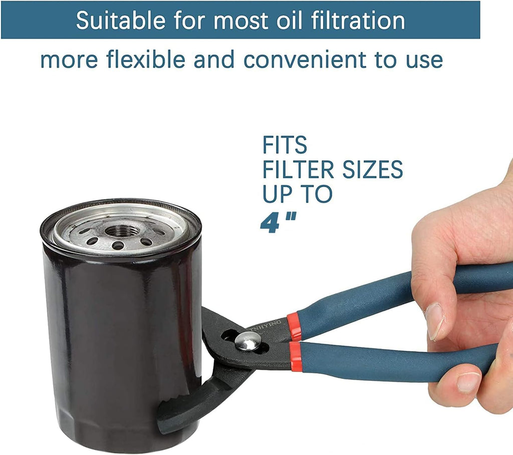 Oil Filter Wrench Set, 12" & 16" 2pcs Adjustable Pliers, Removal Tool, Universal, No Slipping