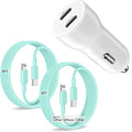 iPhone 14 13 Car Charger, Certified 45W Dual Port USB C Rapid Apple Car Adapter with 6ft Type C to Lightning Cable Fast Charging for iPhone 14 Pro/14 Pro Max/14 Plus/13/12/11/X/XS/SE,iPad-Green