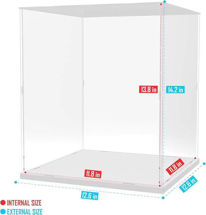 Choowin Acrylic Display Case for Lego Boutique Hotel 10297 for Lego Modular Buildings for Lego Hocus Pocus 21341 Thickened Clear Display Cases for Collectibles Assemble Dustproof Display Box(White)