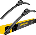 MIKKUPPA 18"+18" Front Wiper Blades, Replacement for 1983-2012 Ford Ranger, 2006-2010 Jeep Commander - All Season Windshield Wiper Blades, Pack of 2