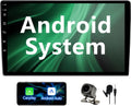 BINIZE Android Double Din 10.1 Inch Touch Screen Bluetooth Car Radio,Radio with Wireless Carplay＆Android Auto,GPS Navigation Receiver,Bluetooth,FM,Dual USB,Mirror Link,Support Backup Camera【2+32】