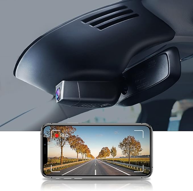 Fitcamx Front 2K+Rear 1080P Dash Cam Adapts for for Volvo XC90 2023-2026 Plug-in Hybrid B5 B6 T8 (Model B), OEM Style, Dual HD Video, WiFi & APP, Loop Recording, G-Sensor, Easy to Use, 64GB Card