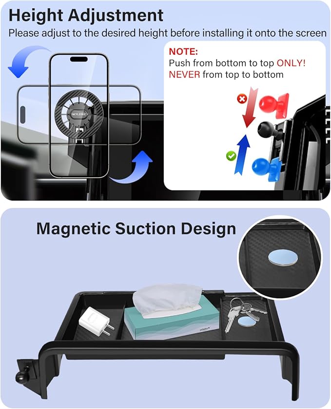SKYLOTEC Car Phone Holder for Kia Telluride 2020 2021 2022 Accessories 10.25-Inch Screen Fixed Clip, Automobile Cradles Magnetic Phone Mount Compatible with MagSafe, Strong Magnets Cell Phone Base