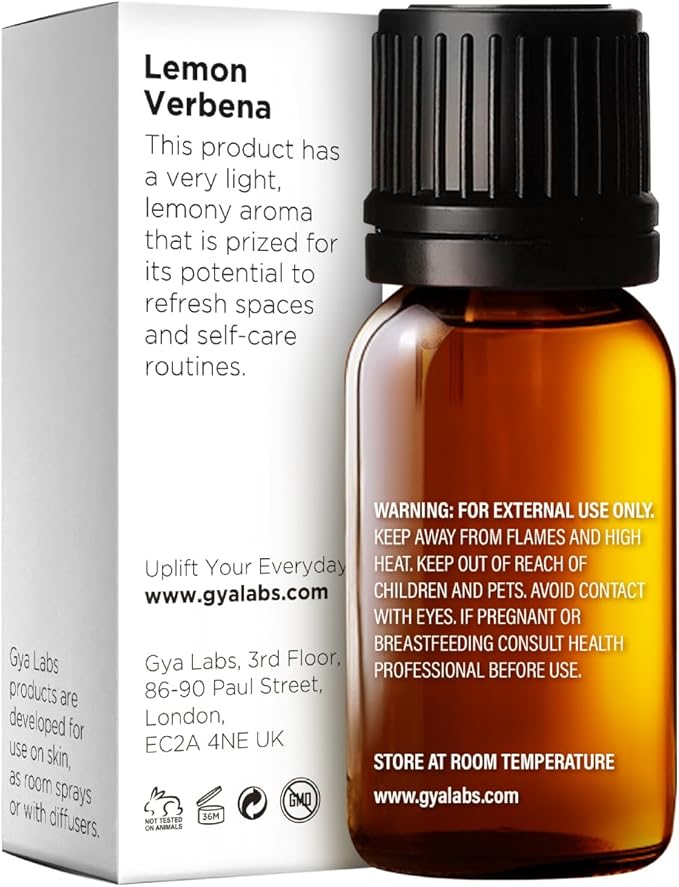 100% Pure Lemon Verbena Essential Oil - 0.34 Fl Oz - Lemon Verbena Oil for Hair, Skin, Diffuser, Aromatherapy & DIY Candle Making Scent
