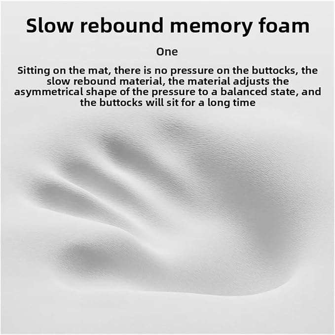 Memory Foam Car Seat Cushions with Lumbar Support - Cool and Breathable Comfort for Car and Office Use(C,35x35cm)