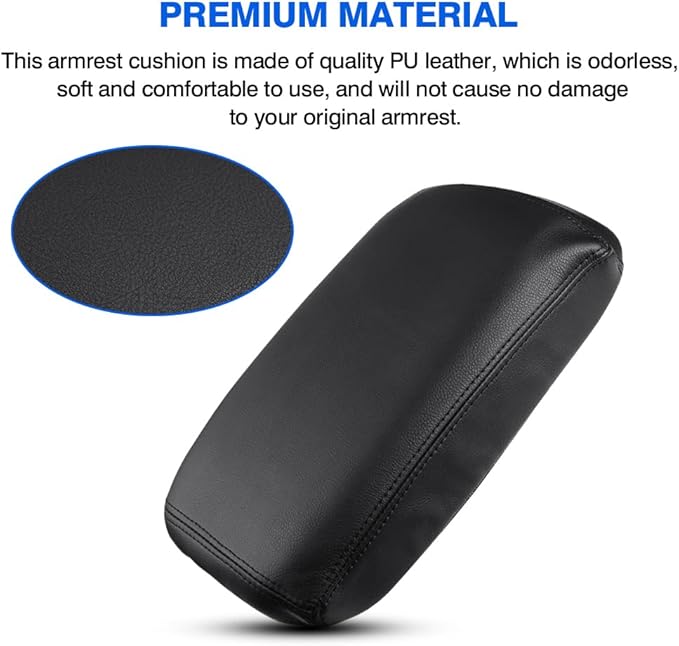 Karltys for Kia Soul Center Console Cover 2020-2024 2025, Leather Middle Console Cover for Kia Soul Accessories Waterproof Armrest Seat Box Cover Elbow Cushion Pad Protector Anti-Scratch