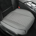 GIANT PANDA 1pack Front Car Seat Cover Bottom Seat Cover, PU Leather Driver Car Seat Protector Fits 95% of Vehicles, Wrapping Around The Bottom (Grey)