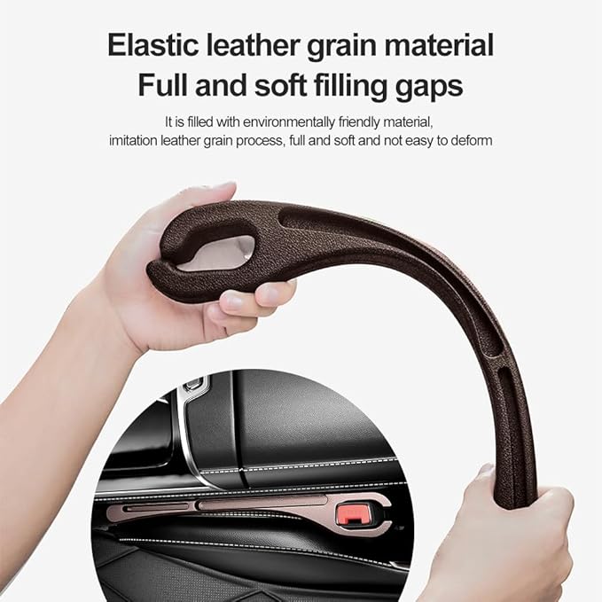 Stacool [2026 Upgrade] 2PCS Car Seat Gap Filler with Phone Holder,Multi-Function Car Side Seat Gap Filler for Prevent Items Falling,Universal Car Seat Organizer Car Accessories (Brown)