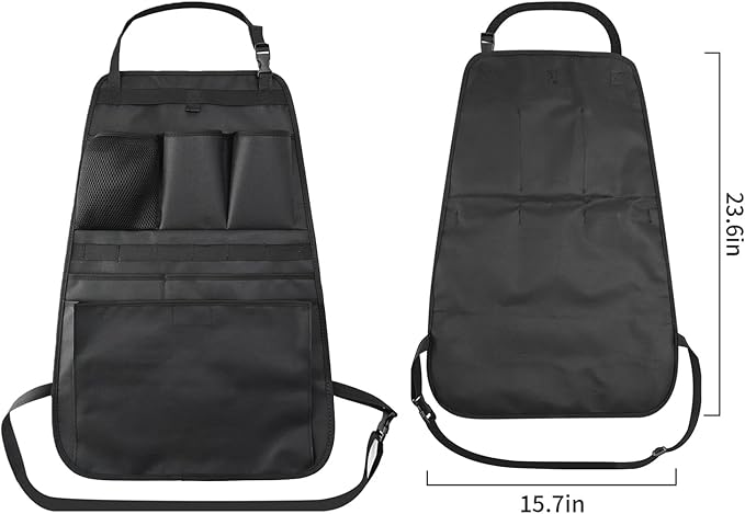 Car Seat Back Organizer,Back Seat Pocket,Car Seat Organizer with Multiple Pockets, Automotive Consoles & Organizers Universal Front Seat Organizer Travel Must-have (Black)