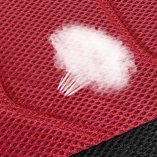 3D Air Mesh Car Seat Cover Front Sets Washable and Breathable Premium Cloth Automotive Vehicle Seat Covers for Cars Interior, Universal Fit for Most Cars, Sedan, Truck, SUV(Black/Red)