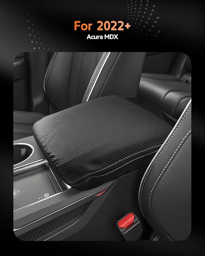 CDEFG for Acura MDX 2022-2025 Center Console Cover Armrest Box Cover for MDX (A-Spec, Type S) 2022 2023 2024 2025 Accessories Console Arm Rest Protector