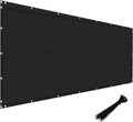 Windscreen4less Privacy Fence Screen Heavy Duty Windscreen Fencing Mesh Fabric Shade Net Cover with Brass Grommtes for Outdoor Wall Garden Yard Pool Deck, 8'x171' Black