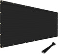 Windscreen4less Privacy Fence Screen Heavy Duty Windscreen Fencing Mesh Fabric Shade Net Cover with Brass Grommtes for Outdoor Wall Garden Yard Pool Deck, 8'x258' Black