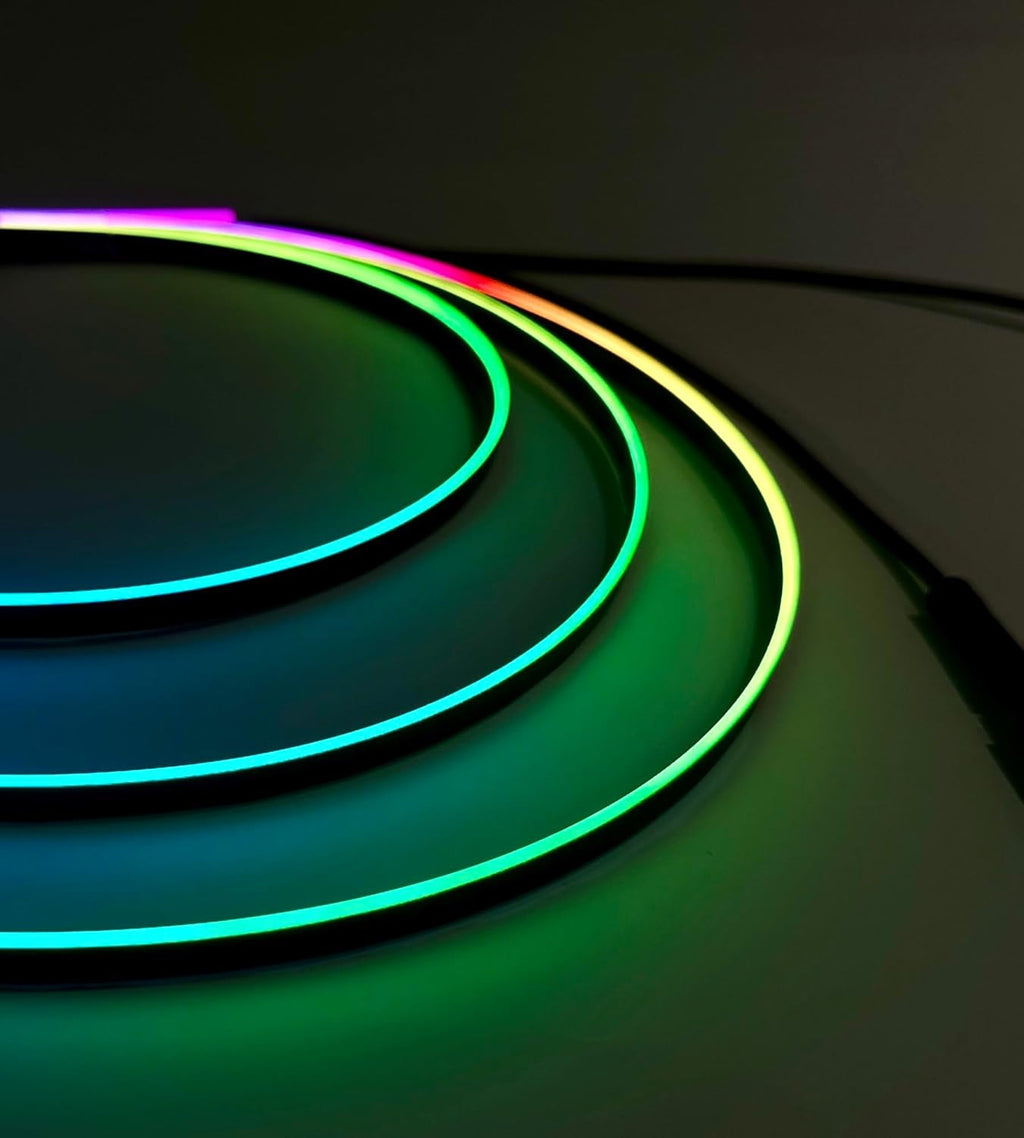 KENANEK Acrylic Interior Car LED Strip, 6 in 1 USB/Type C Interface Colorful 187-inch car Ambient Lights kit，Supporting Wireless Control Modes，with 16 Million Color Options