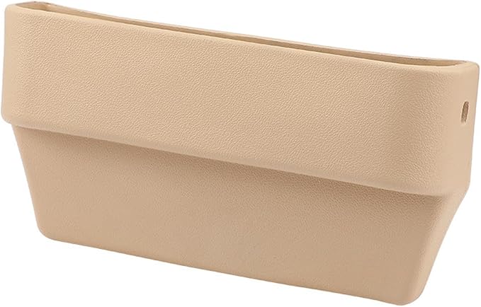 Car Seat Gap Filler Organizer, Seat Side Gap Plug with Storage Avoids Things Falling, Universal Fit Fill the Gap Between Seat and Console, Perfect for Car, SUV, Truck (Beige-1 Pack)