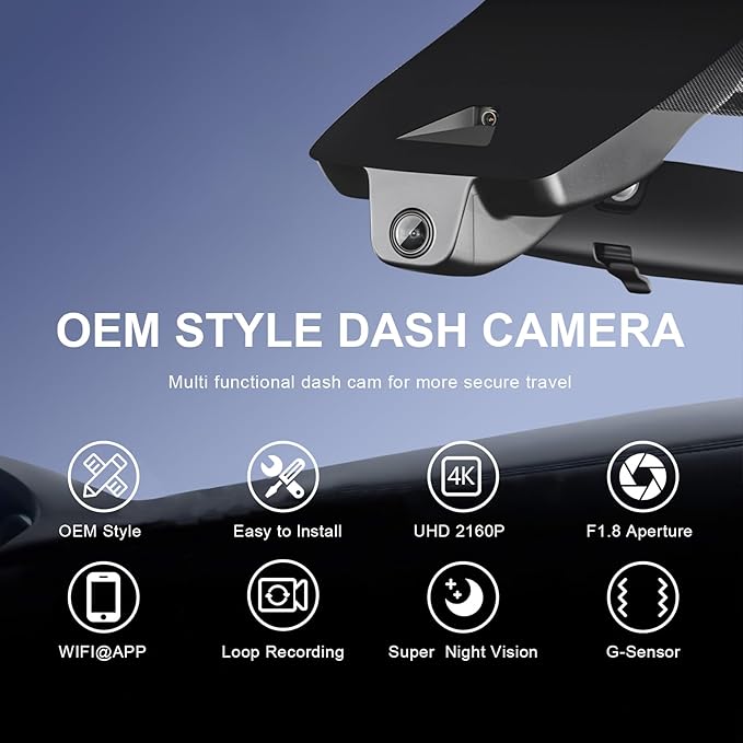 mangoal 4K Dash Cam Custom fit for Toyota Corolla & Hybrid 2020 2021 2022,LE XLE XSE SE,Corolla Hatchback 2019-2022 Gen12 E210 (Model B), Integrated OEM Look, App & WiFi, 64GB Card