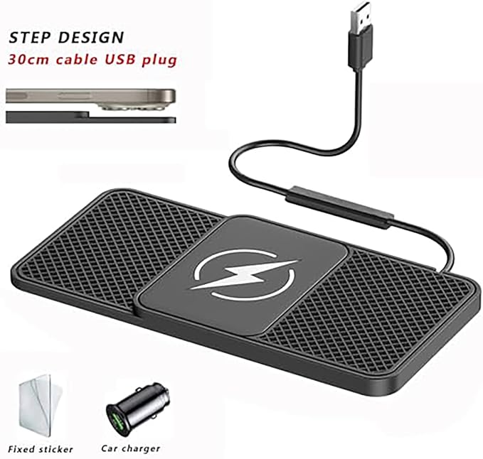 Wireless Car Charger Pad for BMW X7 (2019–2022),20W Fast Wireless Phone Charger Cell Phone Cordless Charging mat,Non-Slip Phone Charging,30cm Cable Type-C