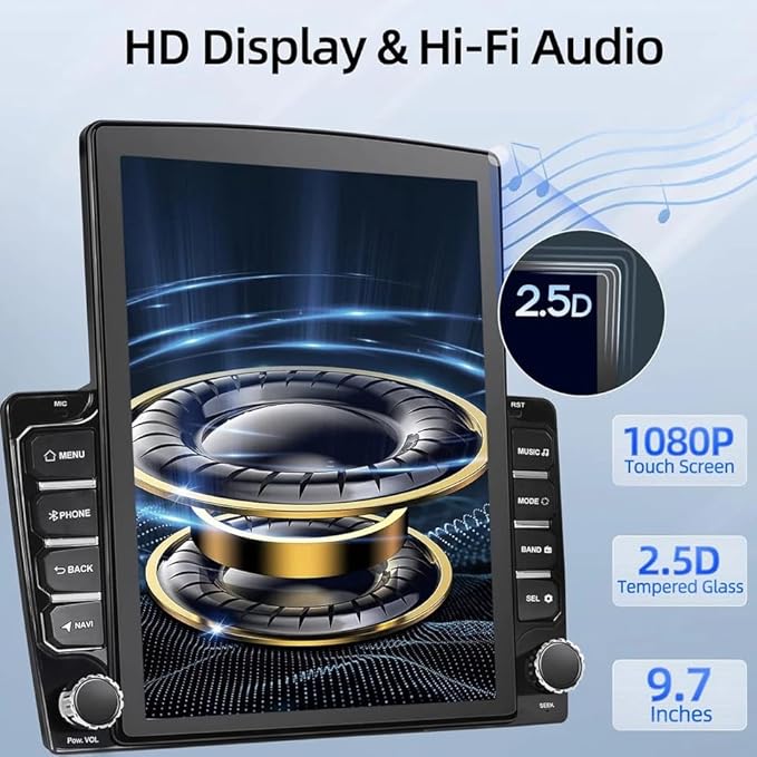 Car Stereo for Nissan Frontier/Xterra 2009 2010 2011 2012 2013 2014 GPS Navigation 2+32G for CarPlay Wireless Android Auto 9.7in Android Car Radio with Bluetooth WiFi FM/RDS SWC Mirror Link