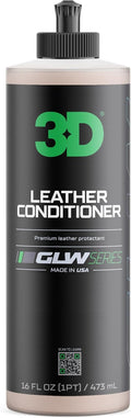 3D Leather Conditioner for Car, GLW Series | Restore, Condition, Protect | UV Protection | Conditions Leather Seats, Furniture, Boots, Apparel | DIY Car Detailing | 16 oz