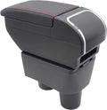 YJYWZH Armrest Box for Nissan Almera Versa 2012-2019 Car Center Storage Box Organizer Interior Hand Centre Consoles with Cup Holder Arm Rest Double-Layer Accessories Black