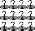 LOVIMAG Magnetic Hooks for Cruise Cabins,150lbs Cruise Magnets for Door,Cruise Ship Essentials for Travel, Strong Magents Heavy Duty with Epoxy Coating for Hanging, Refrigerator, Kitchen-12 Pcs