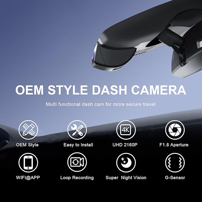 Mangoal Front 4K & Rear 1080p Dash Cam Custom fit for Mazda 3 2024 2025 2026(Model B), UHD 2160P Video, Free App & WiFi, 128GB Card