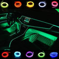 ABALDI El Wire Car Light Electroluminescence Light Glowing Neon String Lights for Car Door/Console/Seat/Dash Board Decoration(5m/16ft,Green)